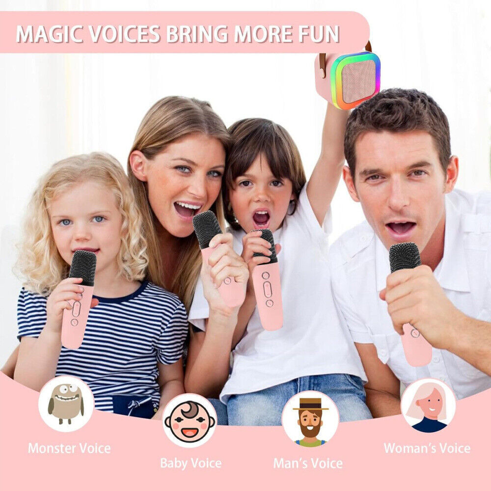 Mini Karaoke Machine Kids with 2 Microphone