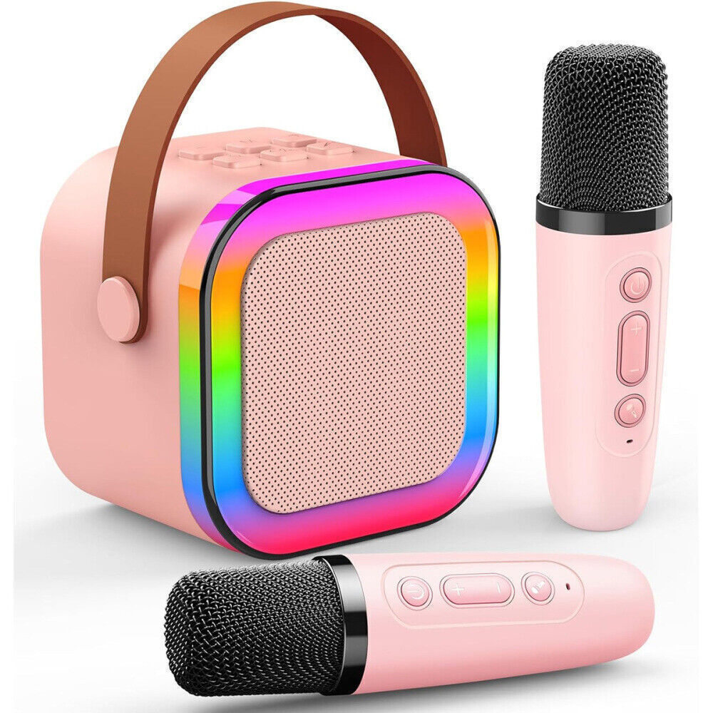 Mini Karaoke Machine Kids with 2 Microphone