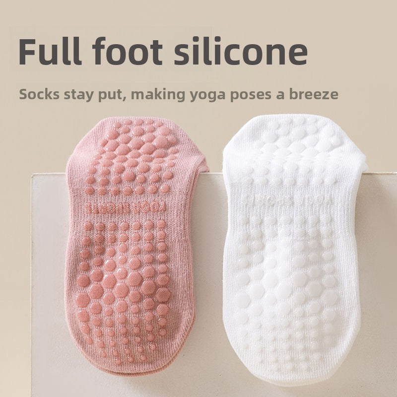 Solid-color yoga socks