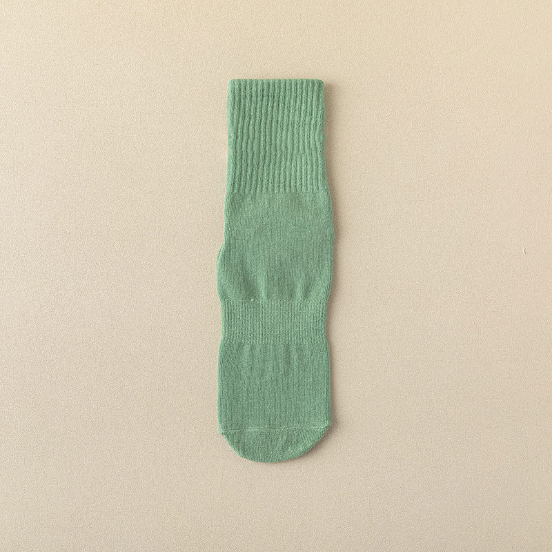 Solid-color yoga socks