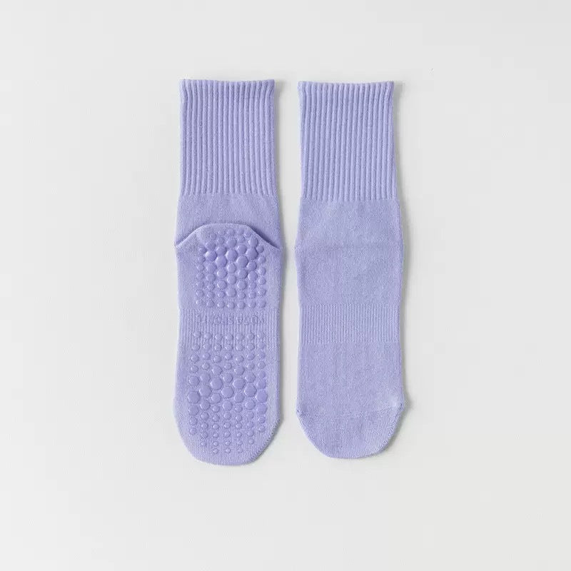 Solid-color yoga socks