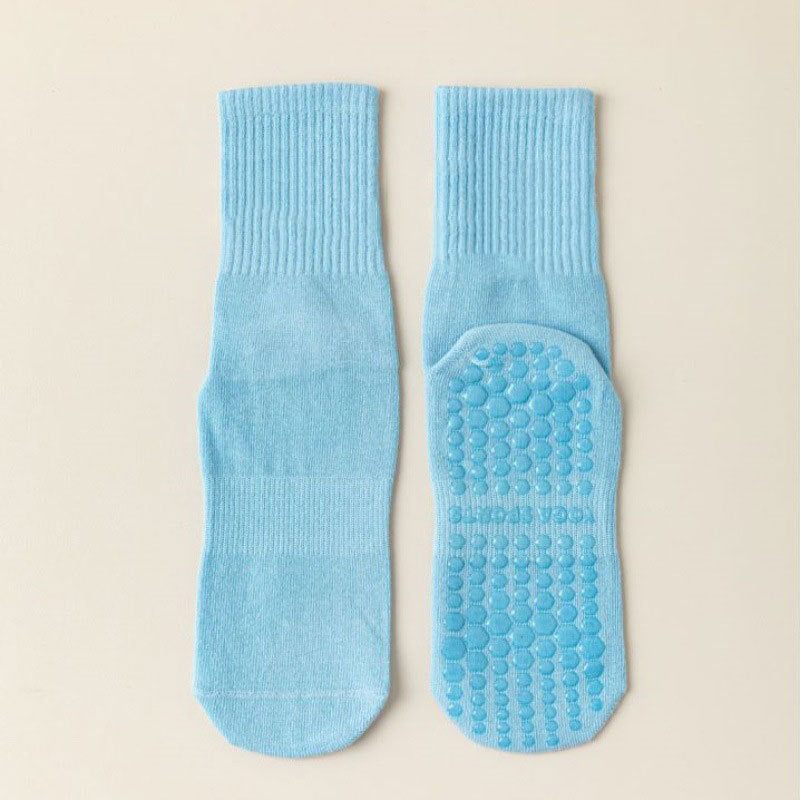 Solid-color yoga socks
