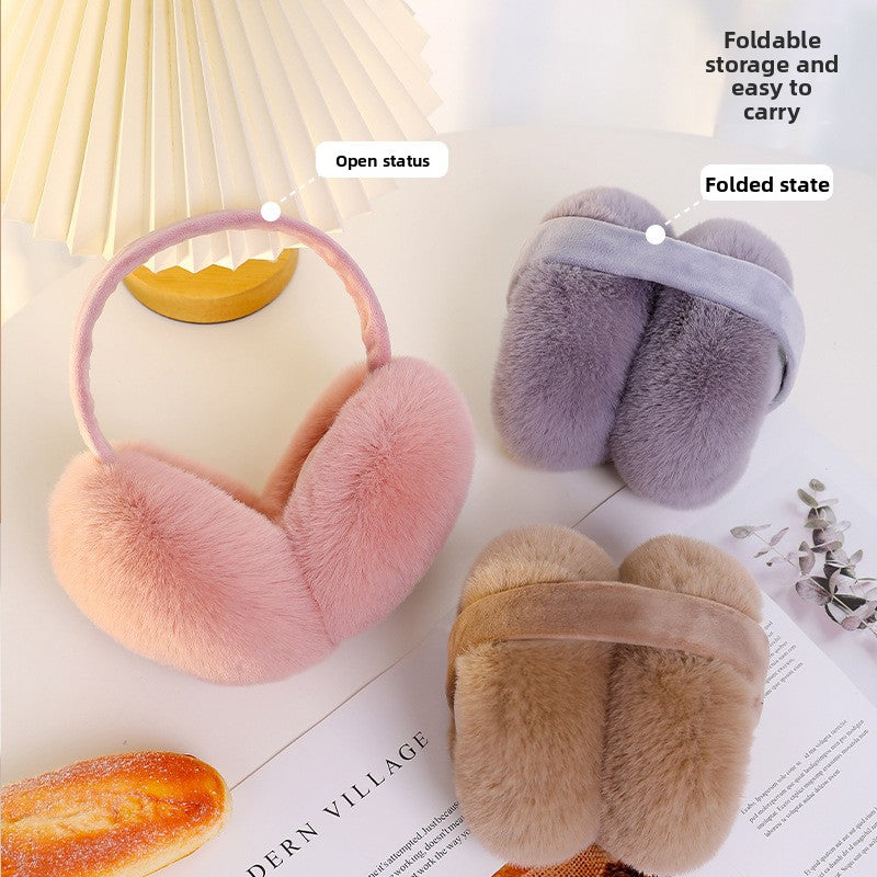 Foldable Plush Winter Earmuffs for Warmth