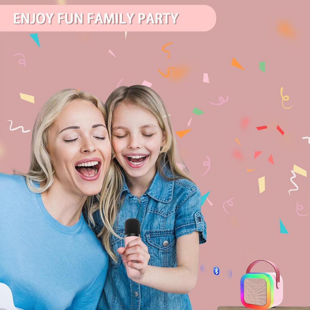 Mini Karaoke Machine Kids with 2 Microphone