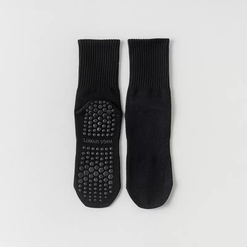 Solid-color yoga socks