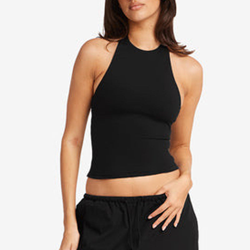 Removable neck-wrap yoga suit