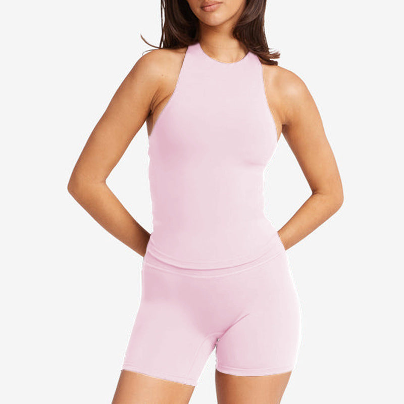 Removable neck-wrap yoga suit