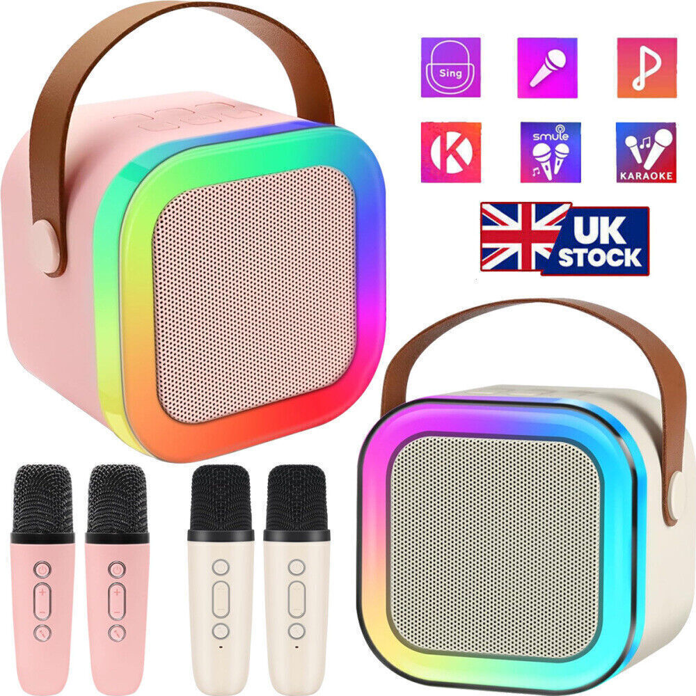 Mini Karaoke Machine Kids with 2 Microphone