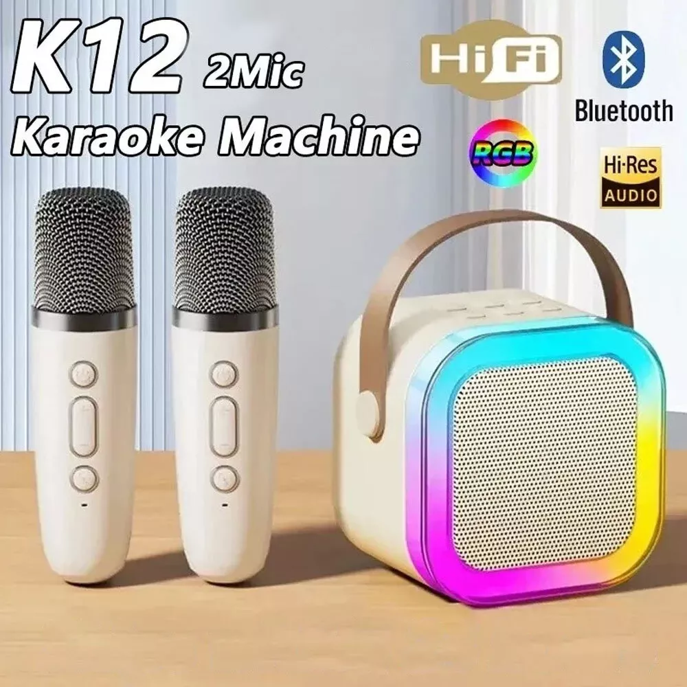 Mini Karaoke Machine Kids with 2 Microphone