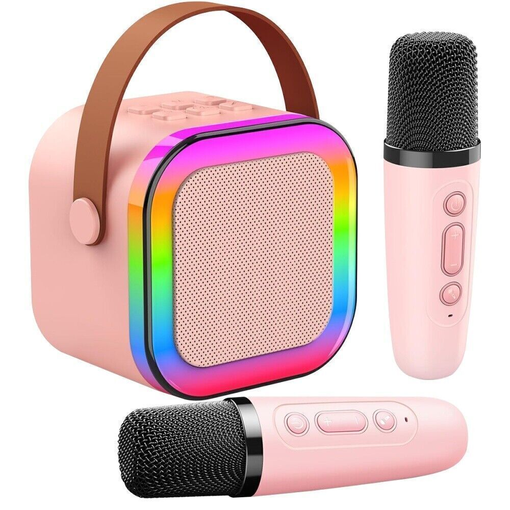 Mini Karaoke Machine Kids with 2 Microphone